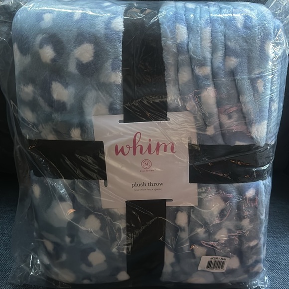 NWT Whim by Martha Stewart Collection Cheetah Printed Plush 50X60 Throw - Picture 6 of 6
